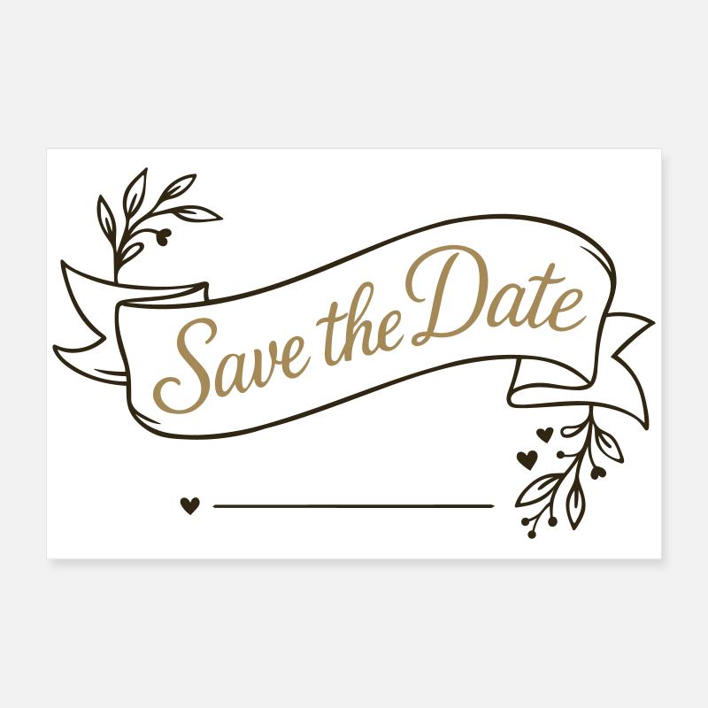 Save the Date Banner – Hochzeit 2025 Poster 60x40 cm