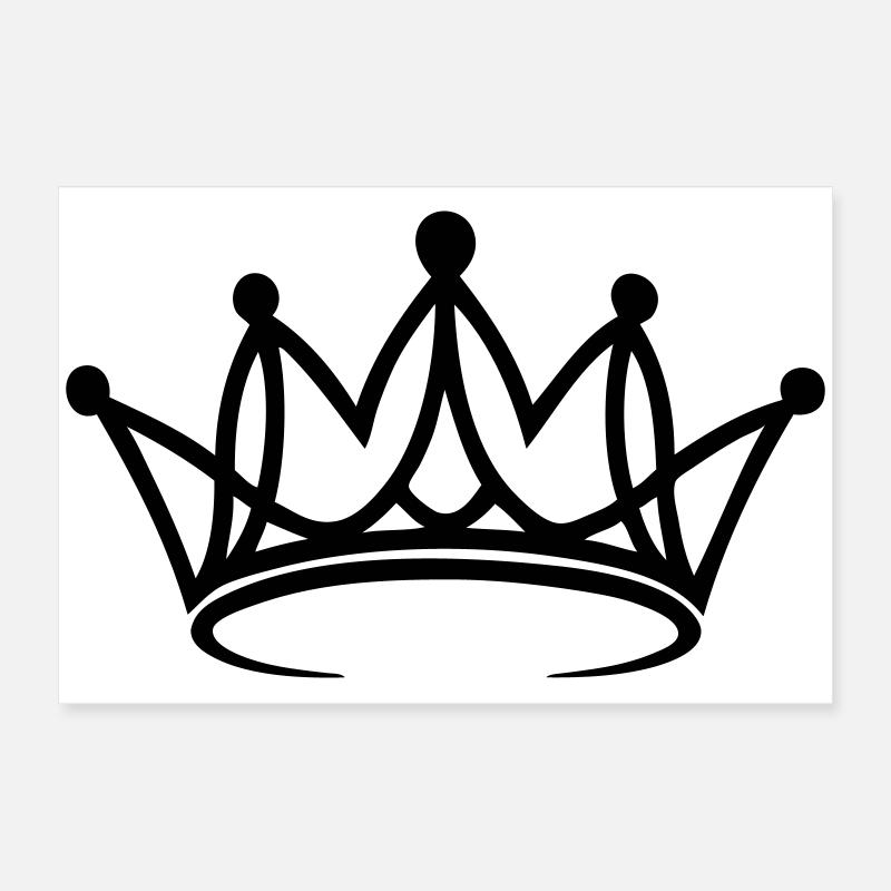 Crown, elegant, customizable Poster 24" x 16" (60x40 cm)