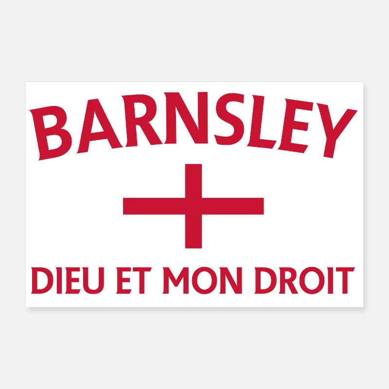 Drapeau Barnsley Devise Design Poster 60 x 40 cm