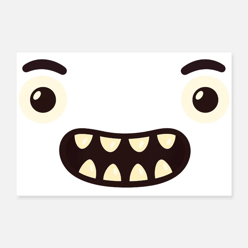 Monster Gesicht Poster 60x40 cm