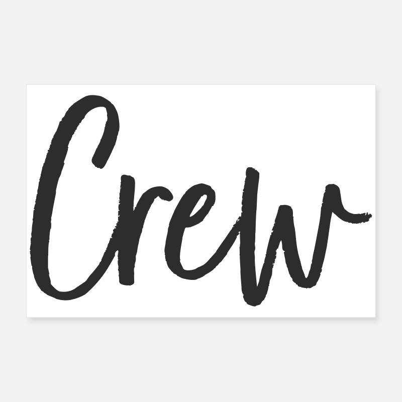 Crew Hand Lettering Design Poster 24" x 16" (60x40 cm)