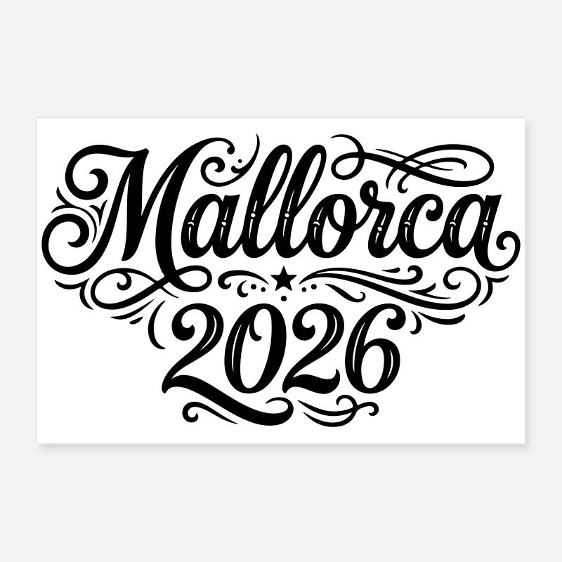 Palmier de Majorque 2026 Poster 60 x 40 cm