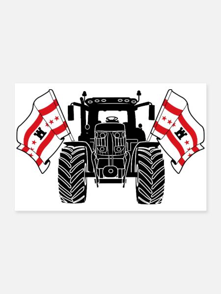Drenthe_Tractor_Pride - Poster 60 x 40 cm - blanc - Devant