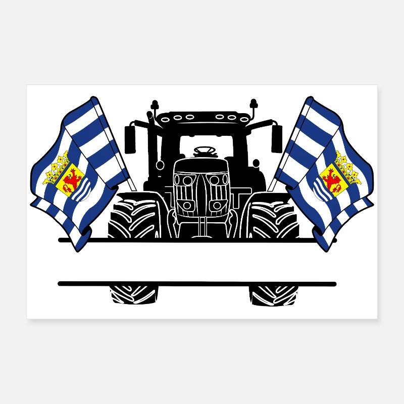 Zeeland_Tractor_Custom_Edition Poster 24" x 16" (60x40 cm)