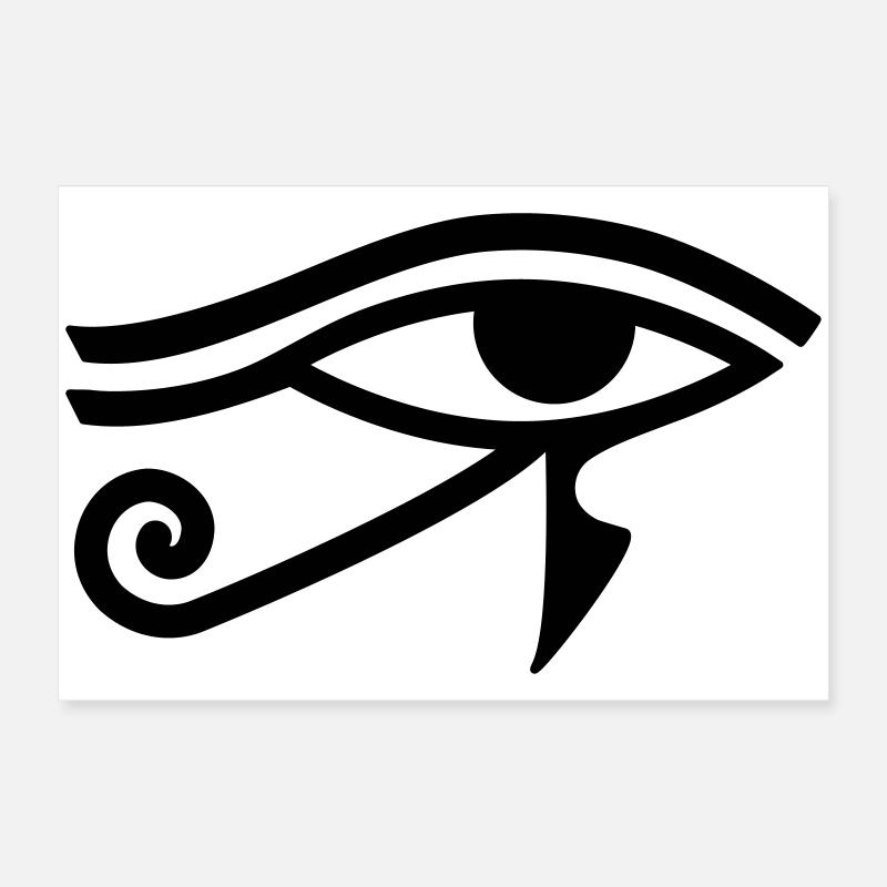 Œil de Horus Hiéroglyphe égyptien Poster 60 x 40 cm