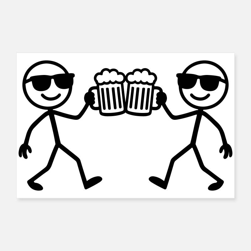 Team bier lustig Poster 60x40 cm