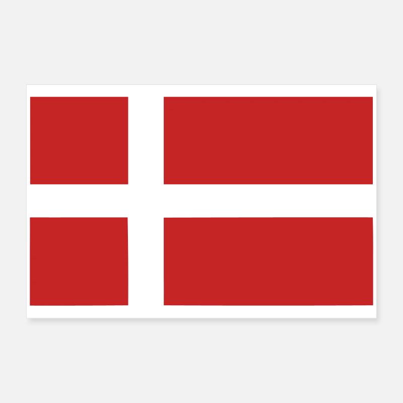 Drapeau du Danemark Poster 60 x 40 cm