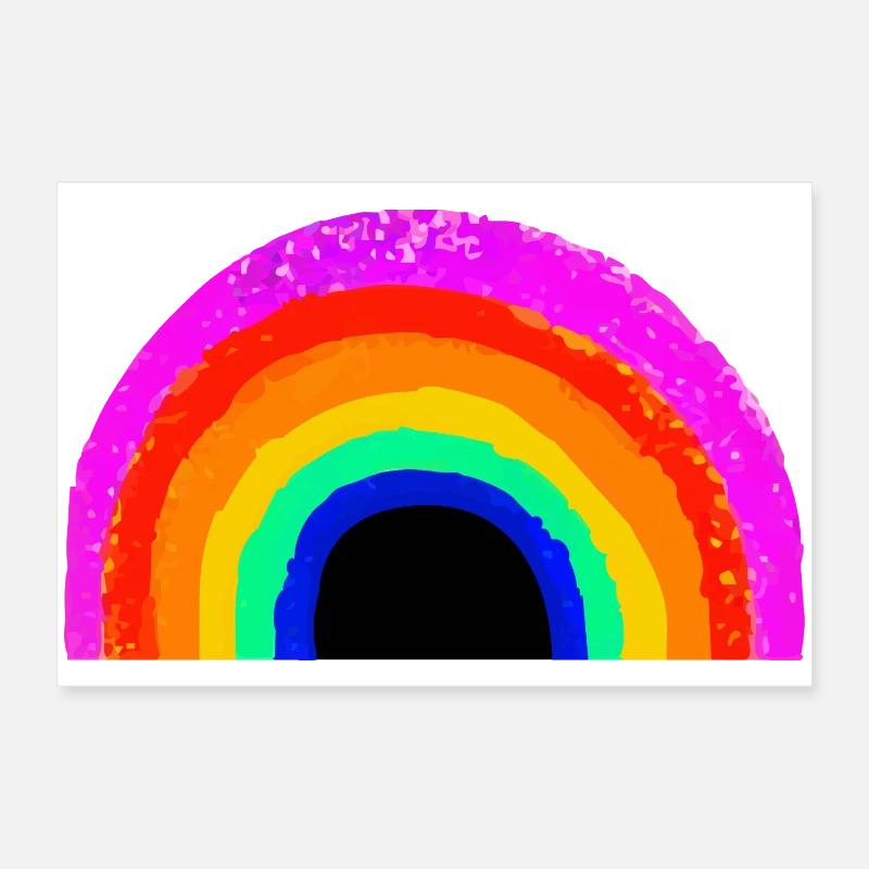 Lebendiger Regenbogenbogen Poster 60x40 cm