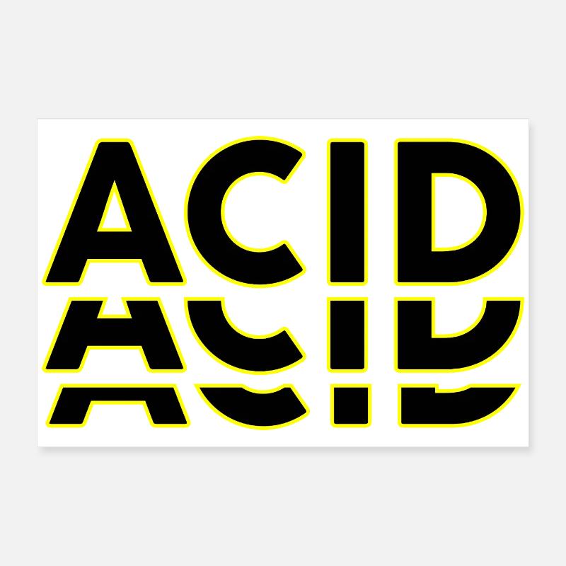 Acid Techno Amelie Harte Dunkle Beats Poster 60x40 cm
