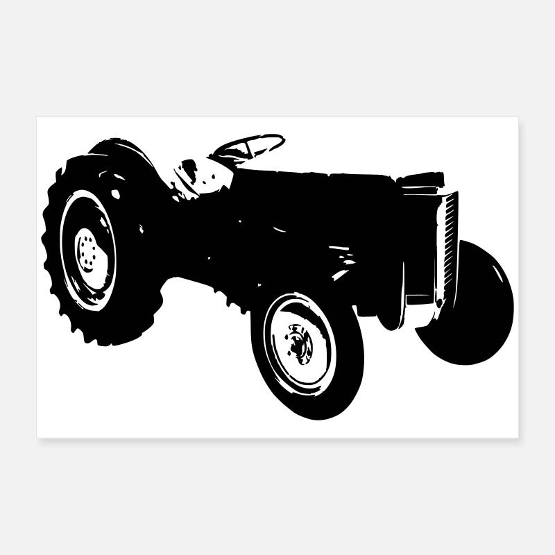 old tractor alter Traktor Poster 60x40 cm
