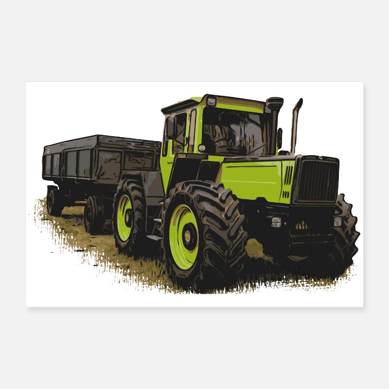 MB trac 1600 turbo with trailer Poster 24" x 16" (60x40 cm)