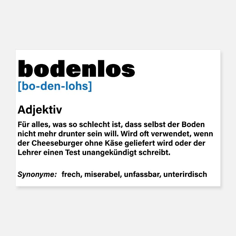 Bottomless – When it's really too much Poster 24" x 16" (60x40 cm)
