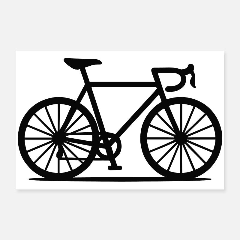 Minimalisme du vélo de route Poster 60 x 40 cm