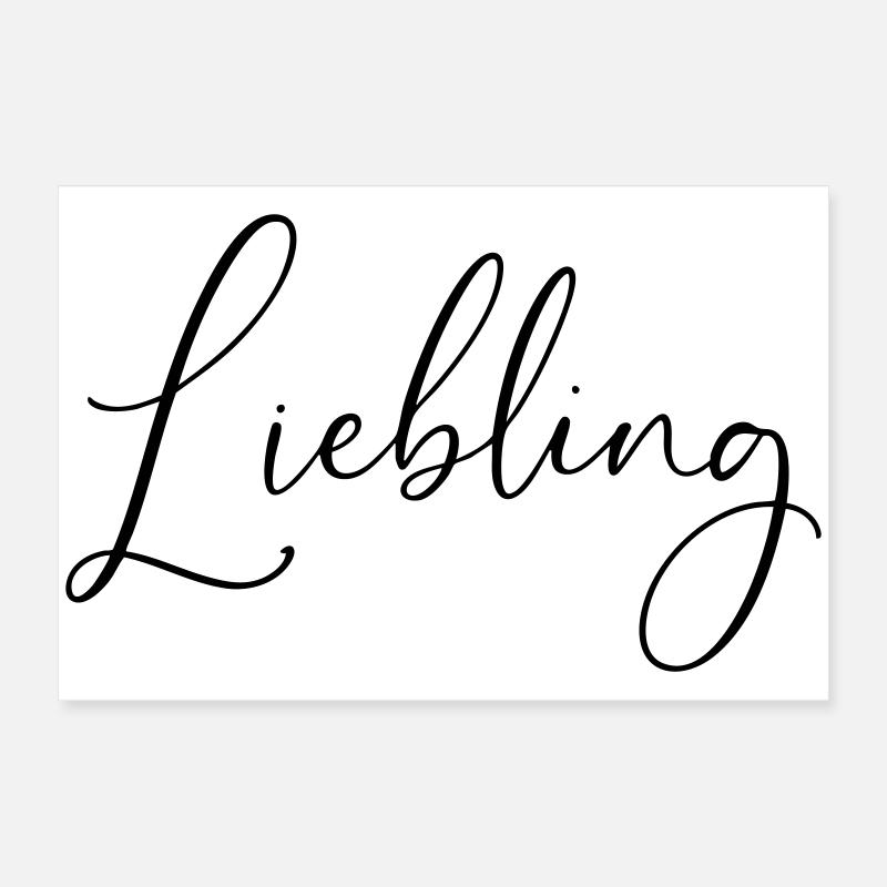 liebling / Handschrift design Poster 60x40 cm