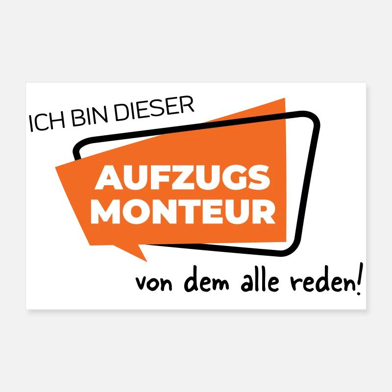 Aufzugsmonteur Poster 60x40 cm