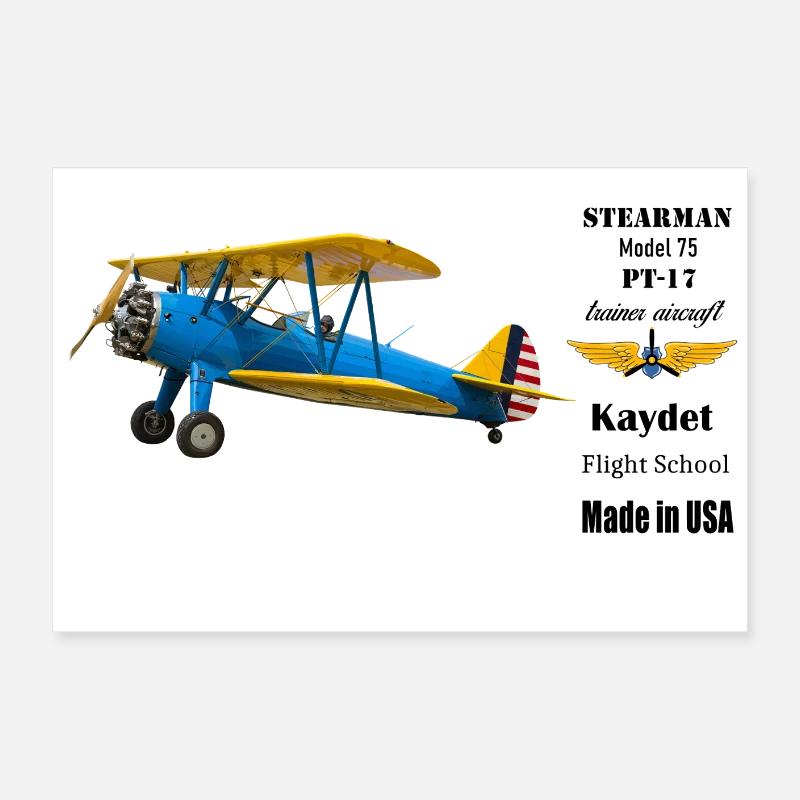 Blue Vintage Machine Yellow Details Poster 24" x 16" (60x40 cm)