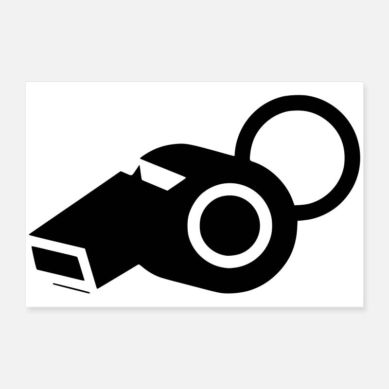 Trillerpfeife Schiedsrichter Trainer Poster 60x40 cm