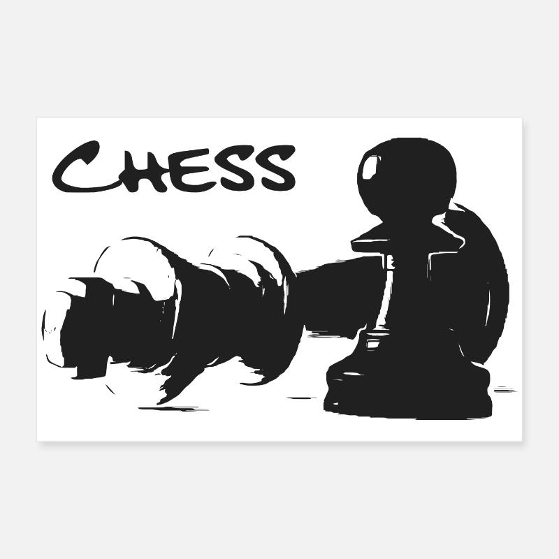 Chess Pawn and King Poster 24" x 16" (60x40 cm)