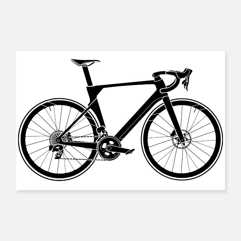 Illustration de l’icône de vélo de gravier de vélo de route Poster 60 x 40 cm