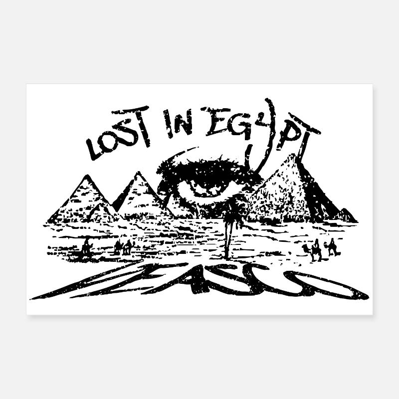 Perdu en Égypte Poster 60 x 40 cm