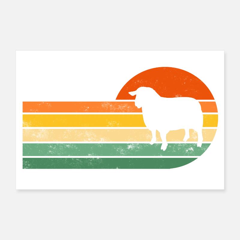 Moutons Poster 60 x 40 cm