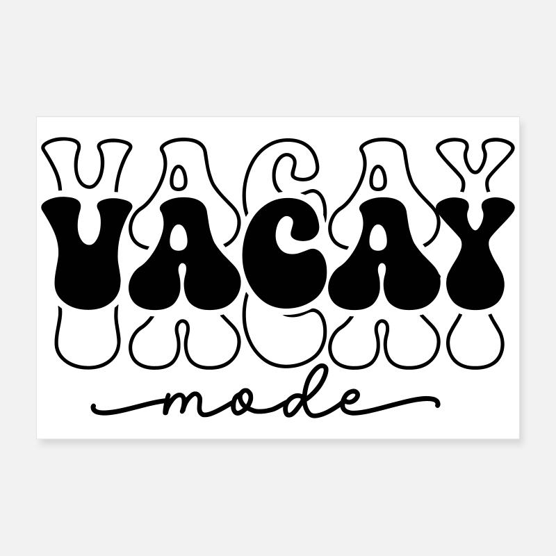 Vacay Mode Retro Poster 24" x 16" (60x40 cm)