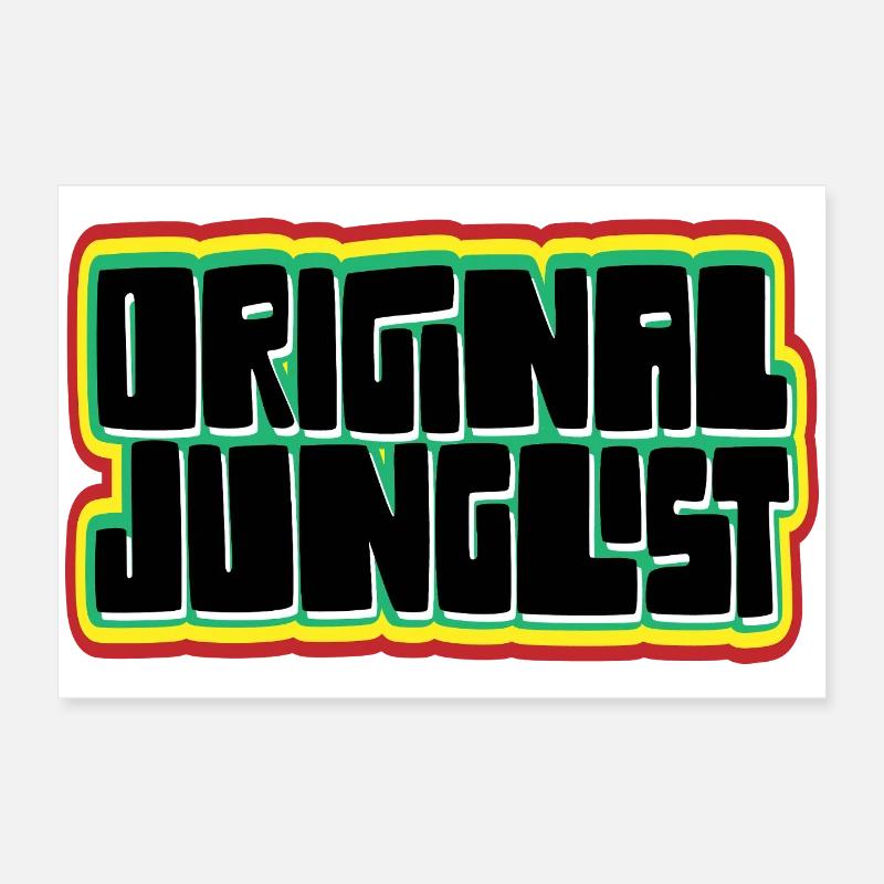Original Junglist DNB Emblem Poster 24" x 16" (60x40 cm)