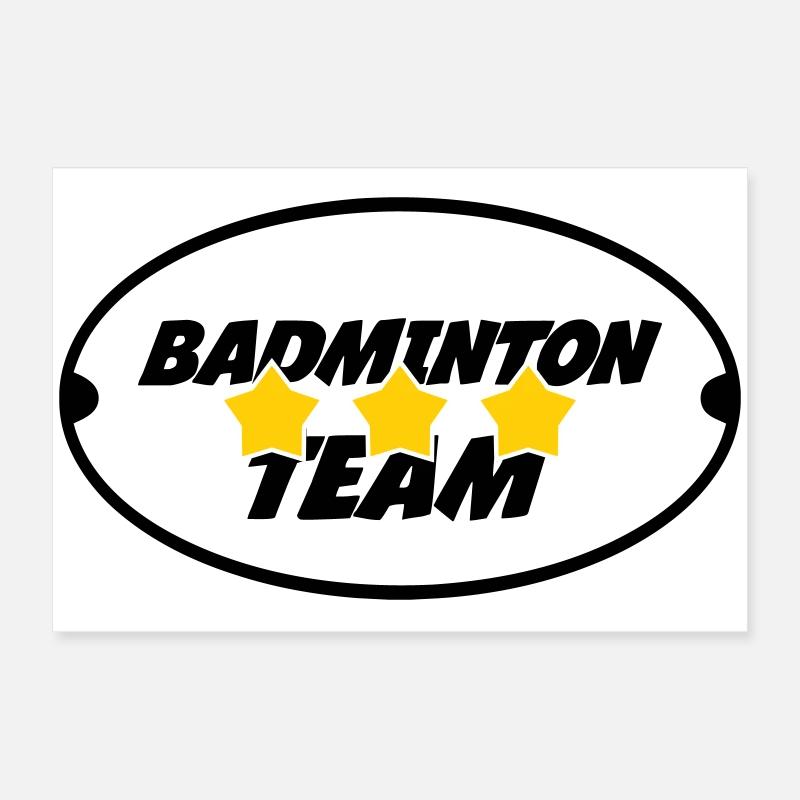 Badmintonmannschaft Poster 60x40 cm