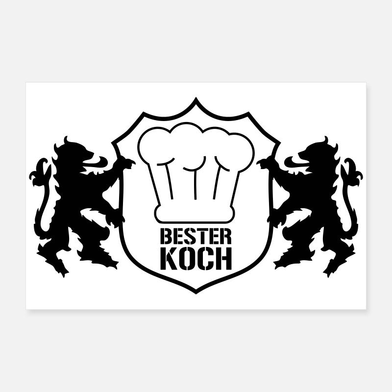 Bester Koch Wappen Poster 60x40 cm