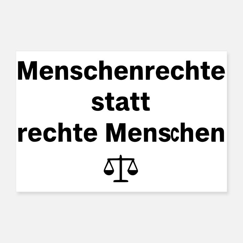  Menschenrechte Spruch Waage Poster 60x40 cm