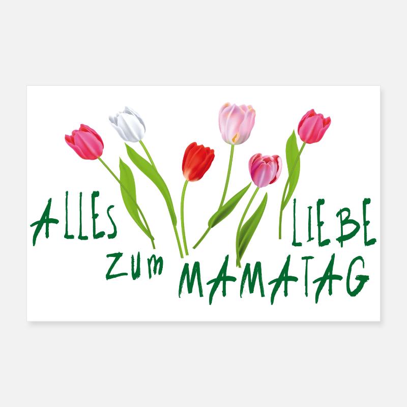 Muttertag Tulpenstrauß Poster 60x40 cm