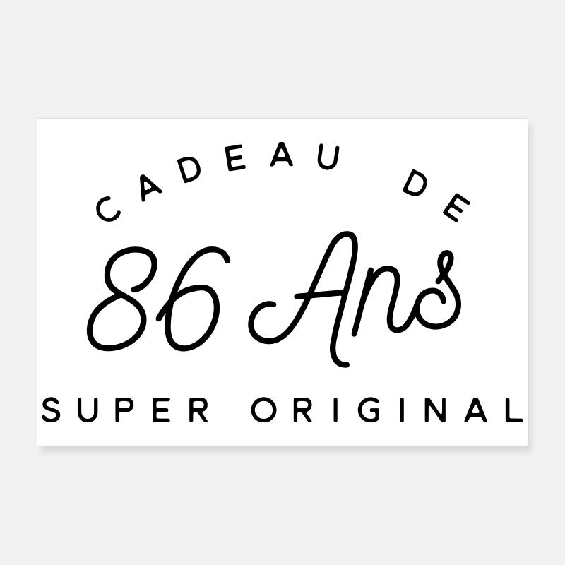 Cadeau 86 ans   Poster 60 x 40 cm
