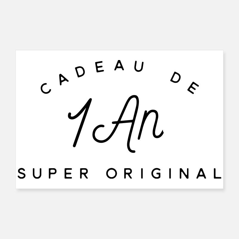 Cadeau 1 an  Poster 60 x 40 cm
