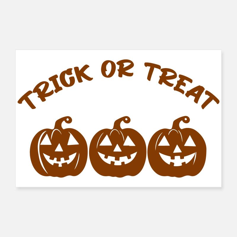 Trio Pumpkin Faces Halloween Poster 60 x 40 cm