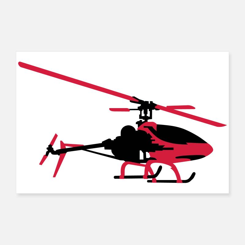 helicopter model Poster 24" x 16" (60x40 cm)