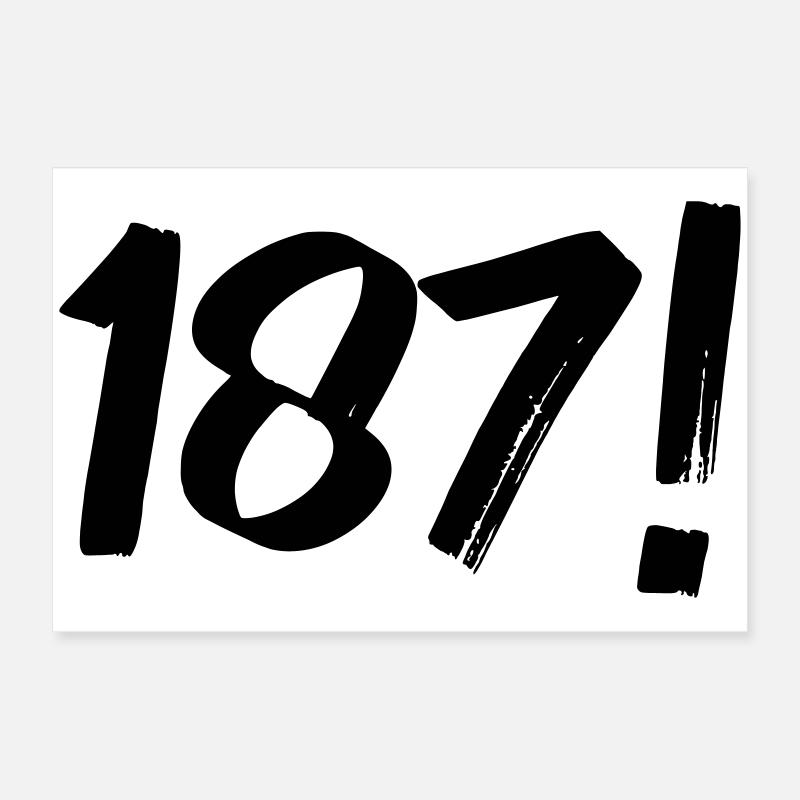 Numbers One Eight Seven Poster 24" x 16" (60x40 cm)