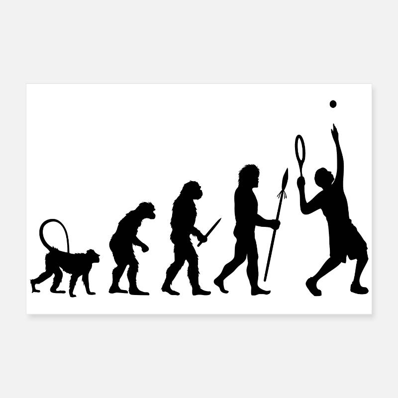 Évolution d’un joueur de tennis Poster 60 x 40 cm