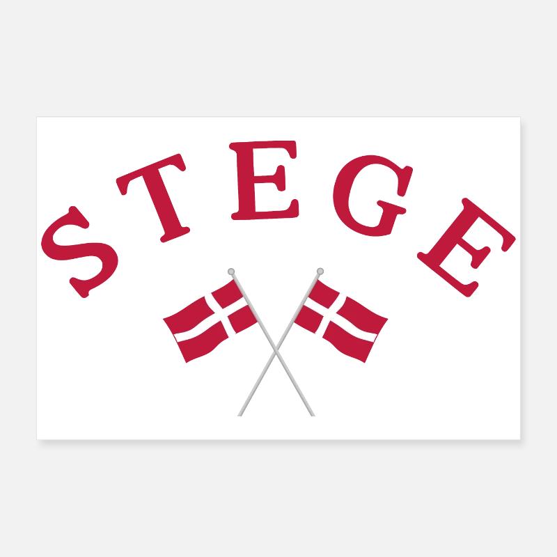 Stege Flags Danemark Poster 60 x 40 cm