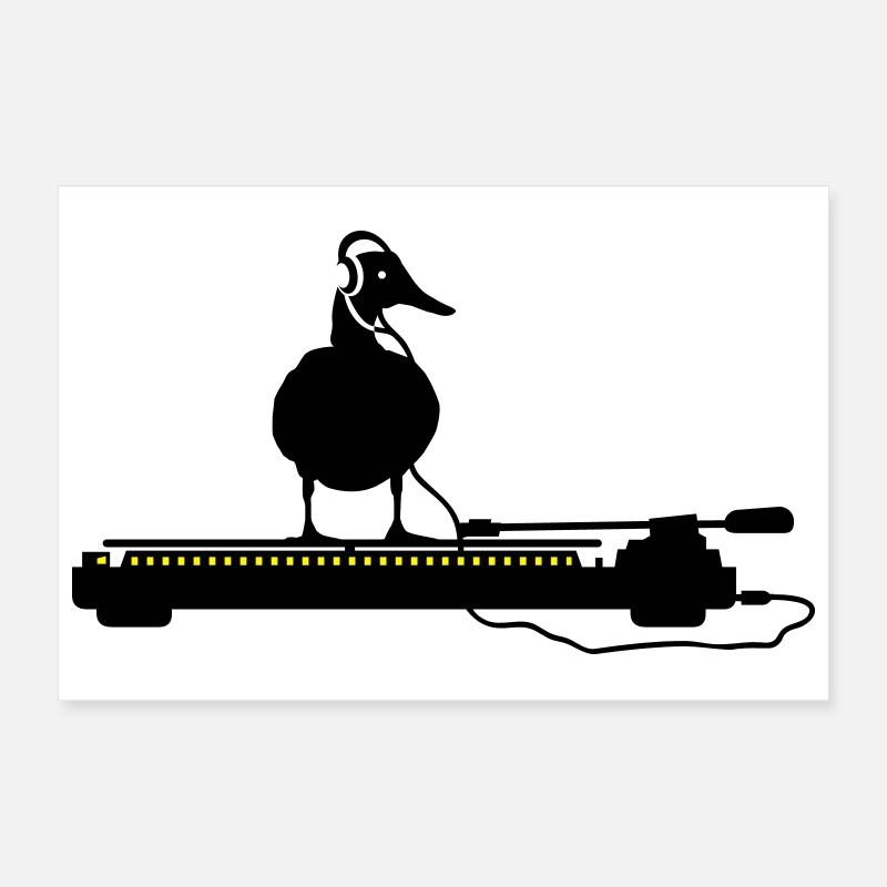disco duck turntable Poster 60x40 cm
