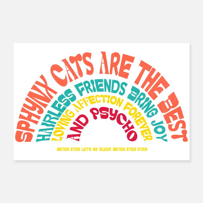 Sphynx Katze Lustiger Sarkastischer Humor Poster 60x40 cm