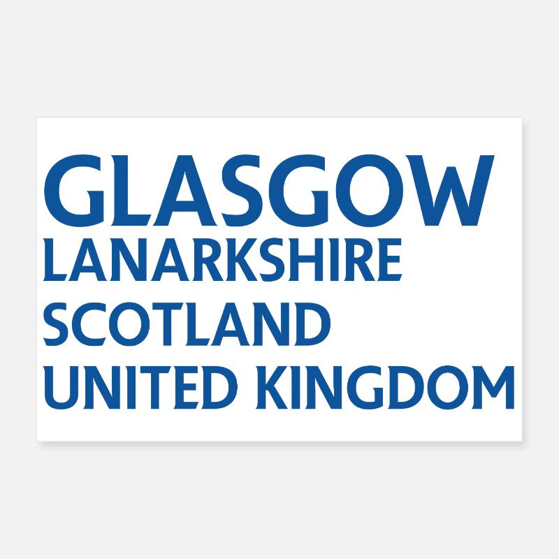 Glasgow – Scotland Textdesign Poster 60x40 cm