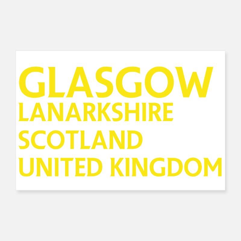 Glasgow – Scotland Textdesign Poster 60x40 cm