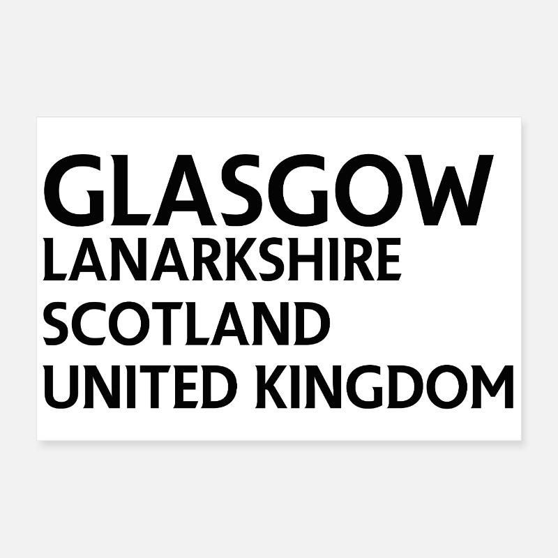 Glasgow – Scotland Textdesign Poster 60x40 cm