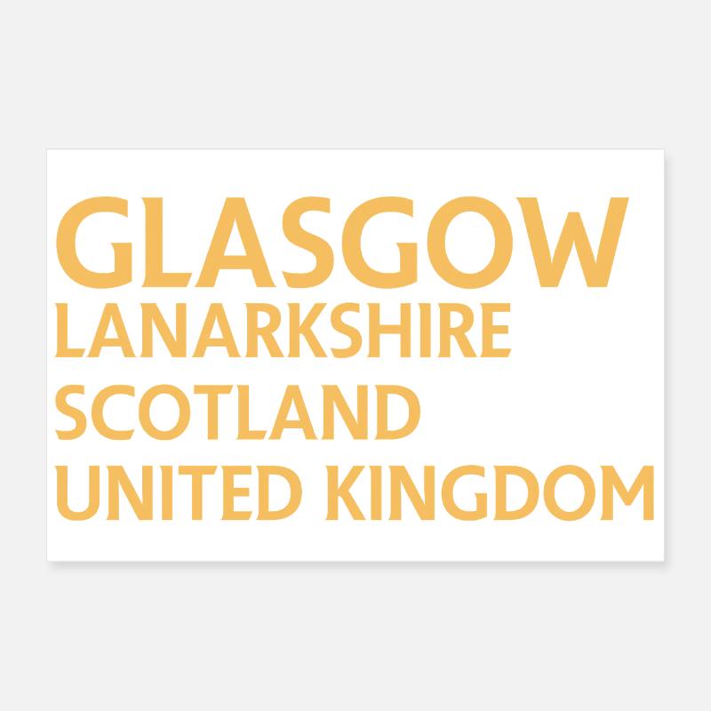 Glasgow – Scotland Textdesign Poster 60 x 40 cm