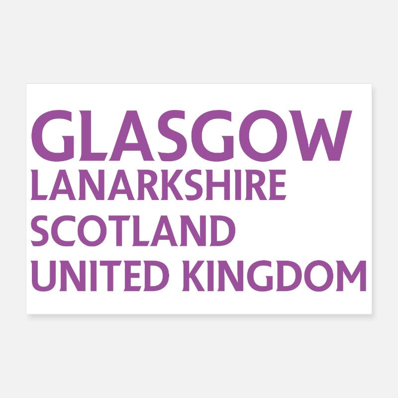 Glasgow – Scotland Textdesign Poster 60x40 cm