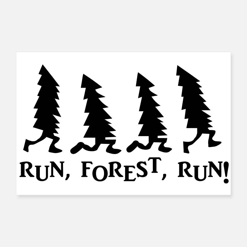 Run Forest Run Weihnachten Poster 60x40 cm