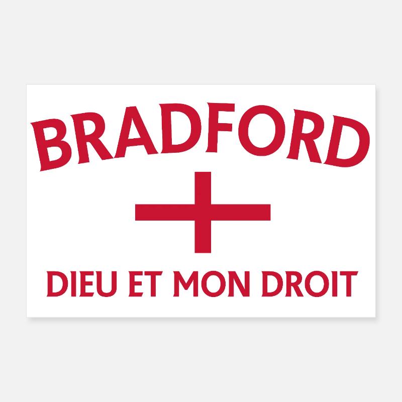 Bradford Angleterre Drapeau DDM Design Poster 60 x 40 cm