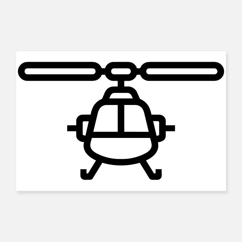 hélicoptère Poster 60 x 40 cm