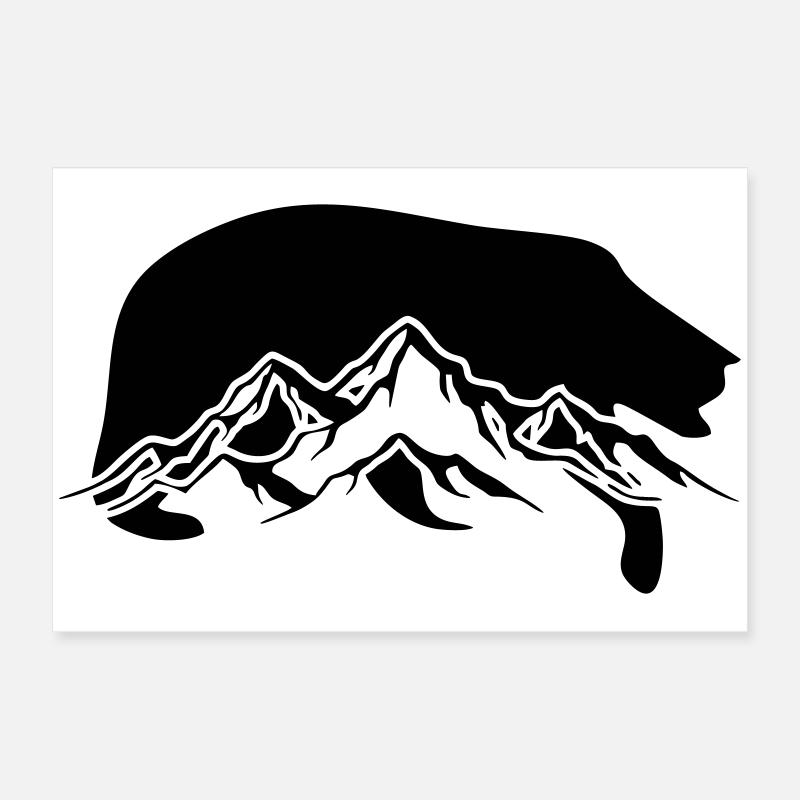 ours des montagnes Poster 60 x 40 cm