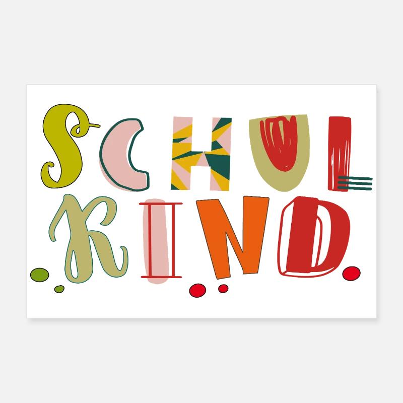 Schulkind Einschulung ersteKlasse Poster 60x40 cm